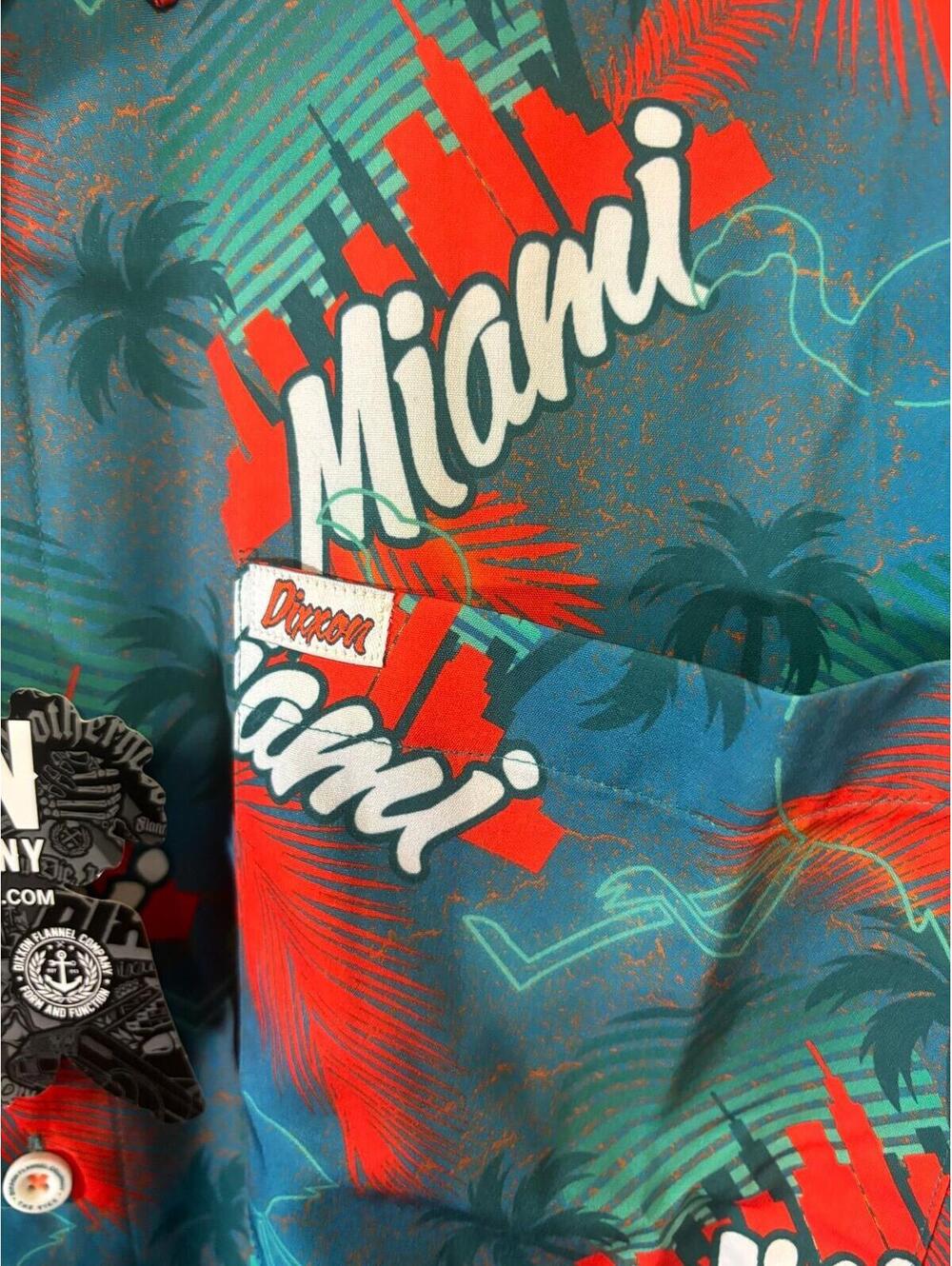 Dixxon Flannel Co Miami The Vice Party Shirt 2XL Hawaiian Button Up - Picture 4 of 8